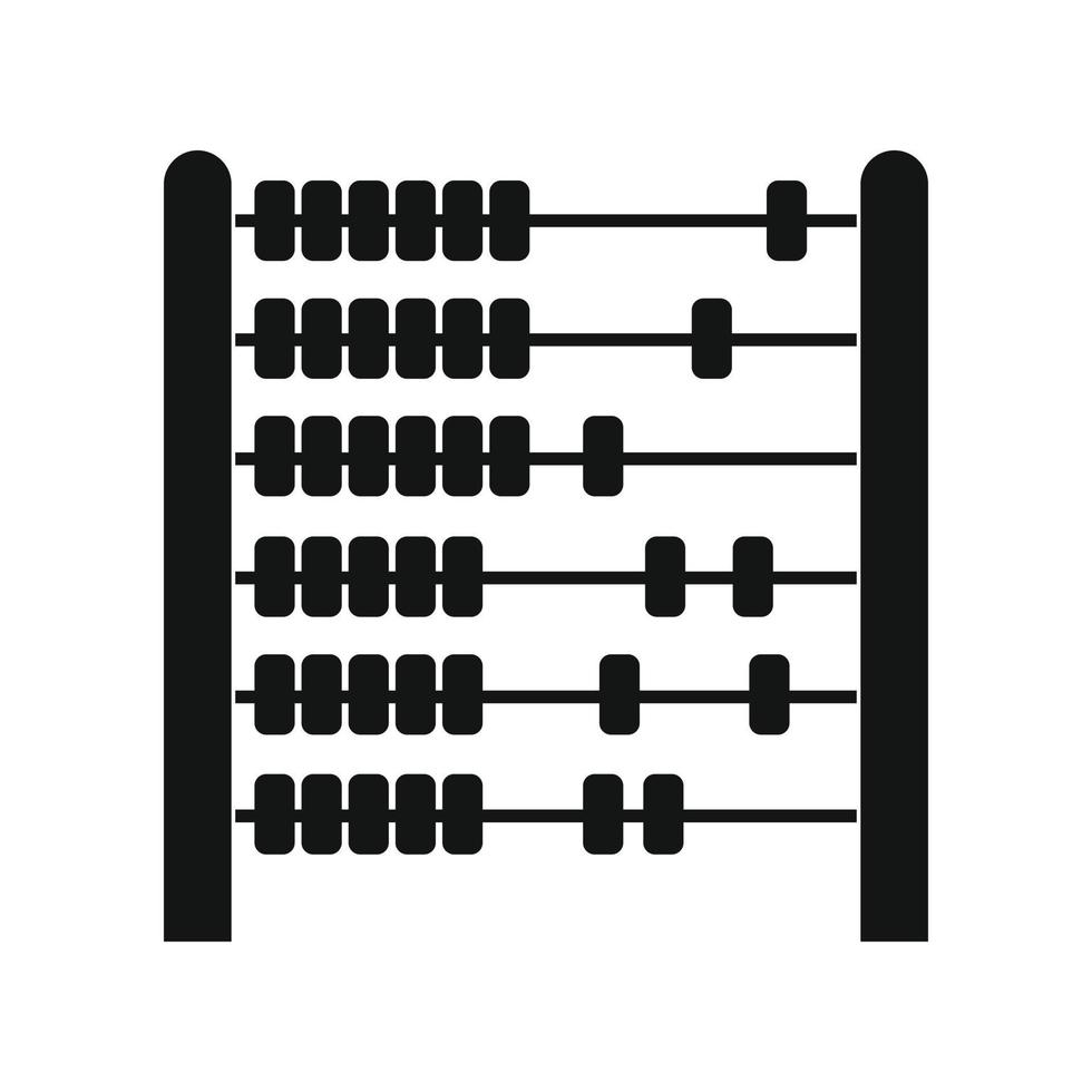 Kinder Abakus schwarz einfaches Symbol vektor