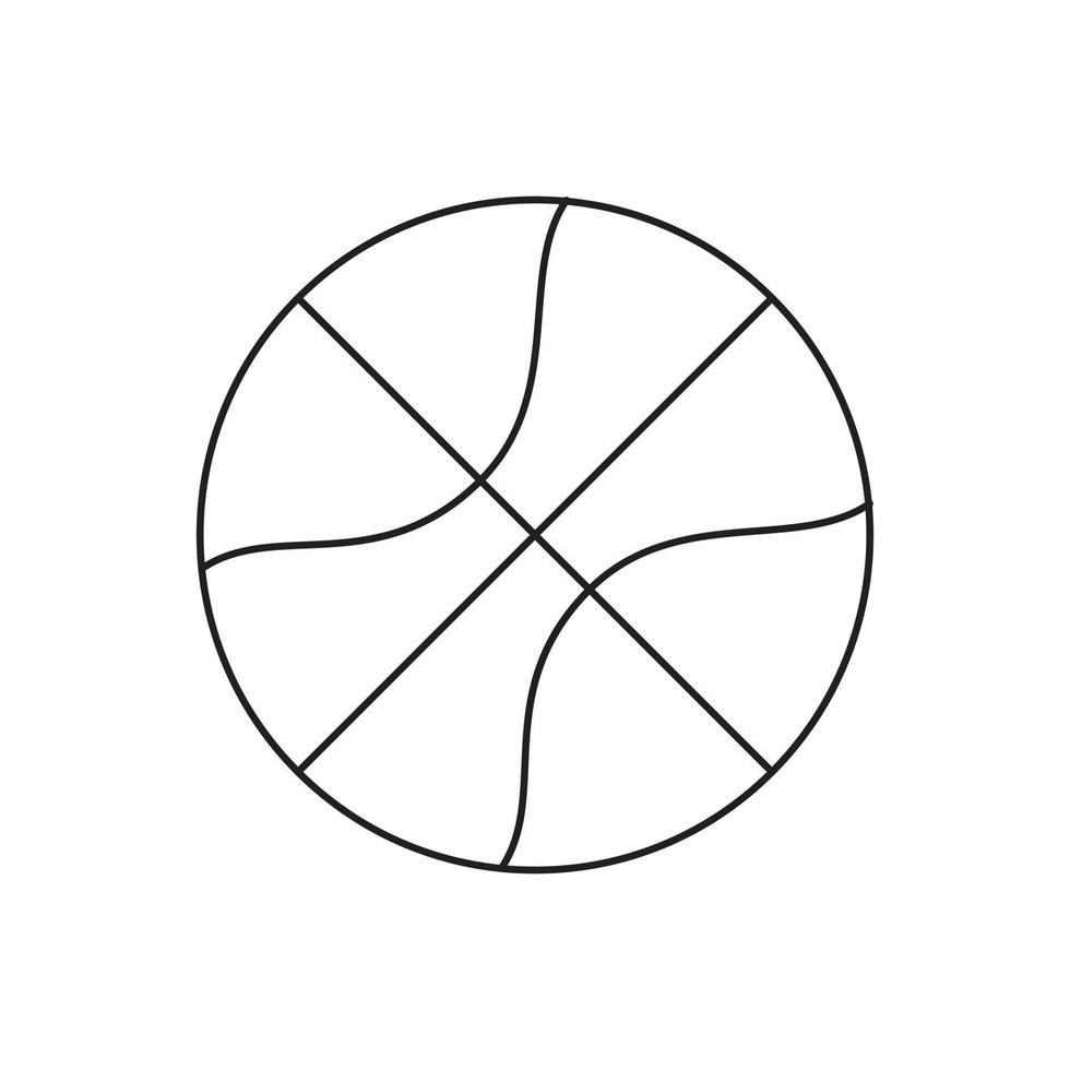 Basketball-Liniensymbol vektor