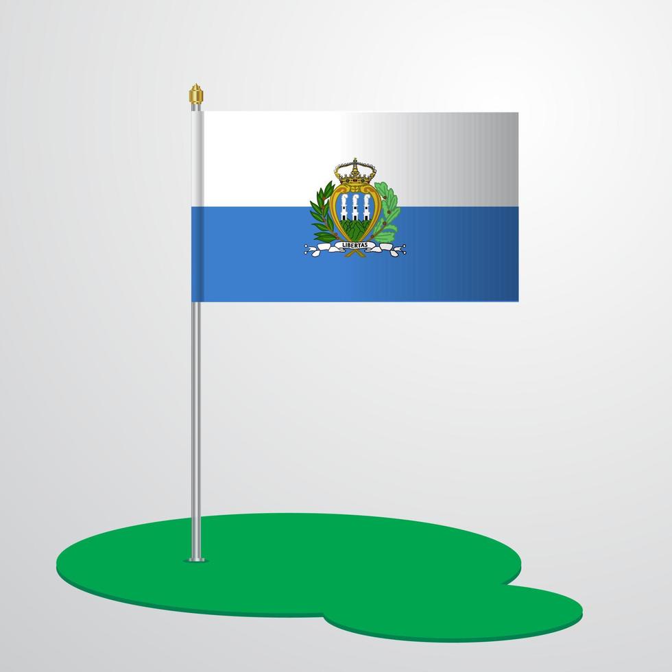 san marino flagga Pol vektor