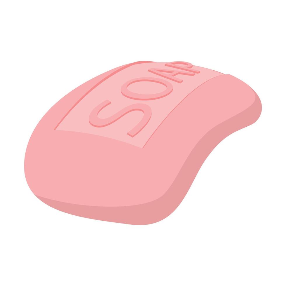 rosa seife-cartoon-symbol vektor