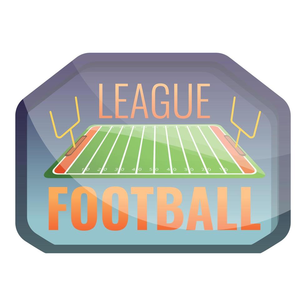 amerikan fotboll liga logotyp, tecknad serie stil vektor