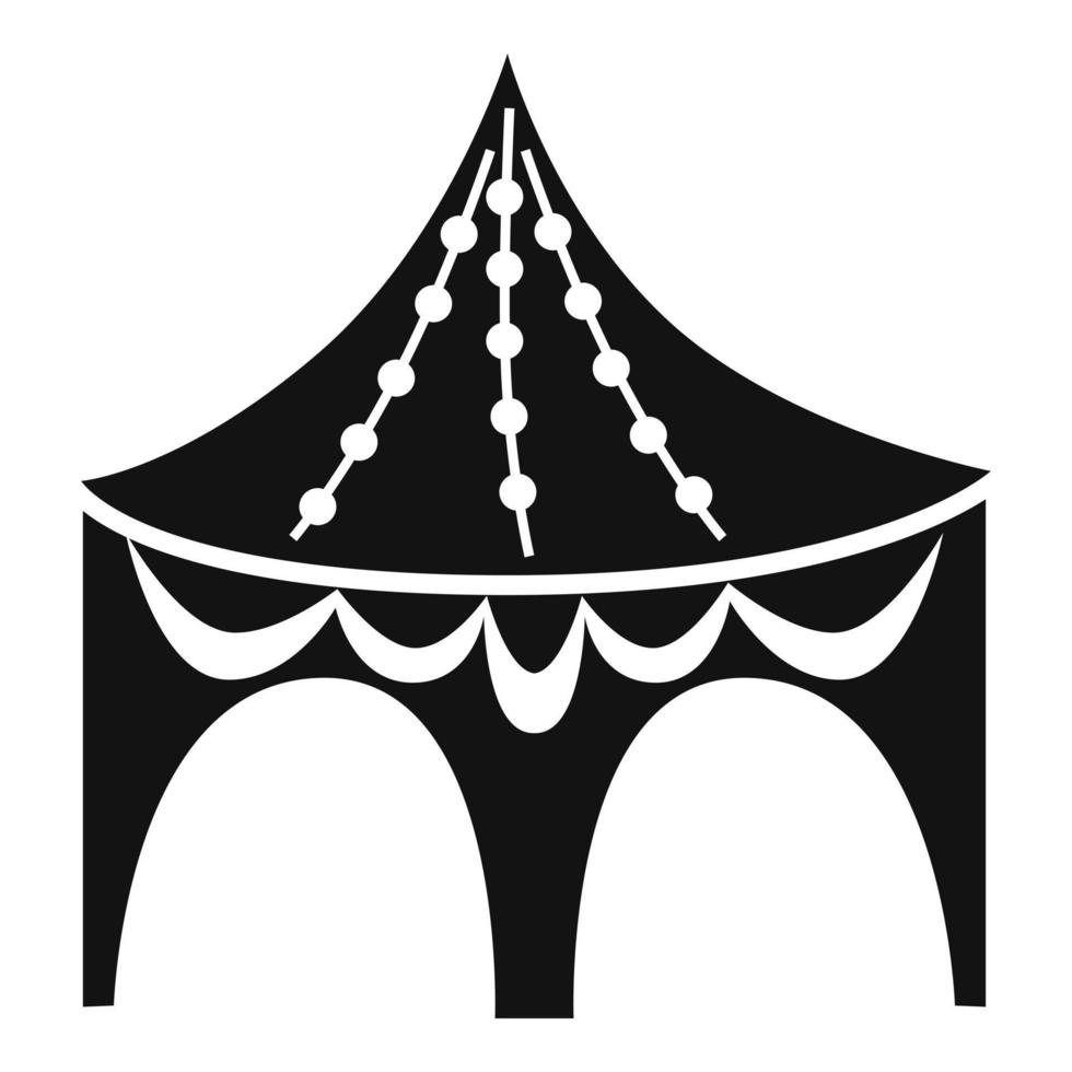 Pavillon-Zelt-Ikone, einfacher Stil vektor