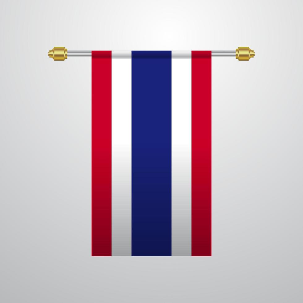 Thailand hängende Flagge vektor