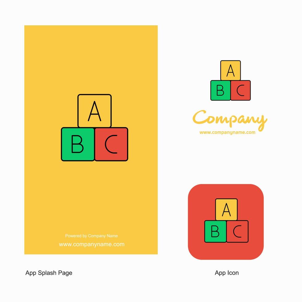 alfabet block företag logotyp app ikon och stänk sida design kreativ företag app design element vektor
