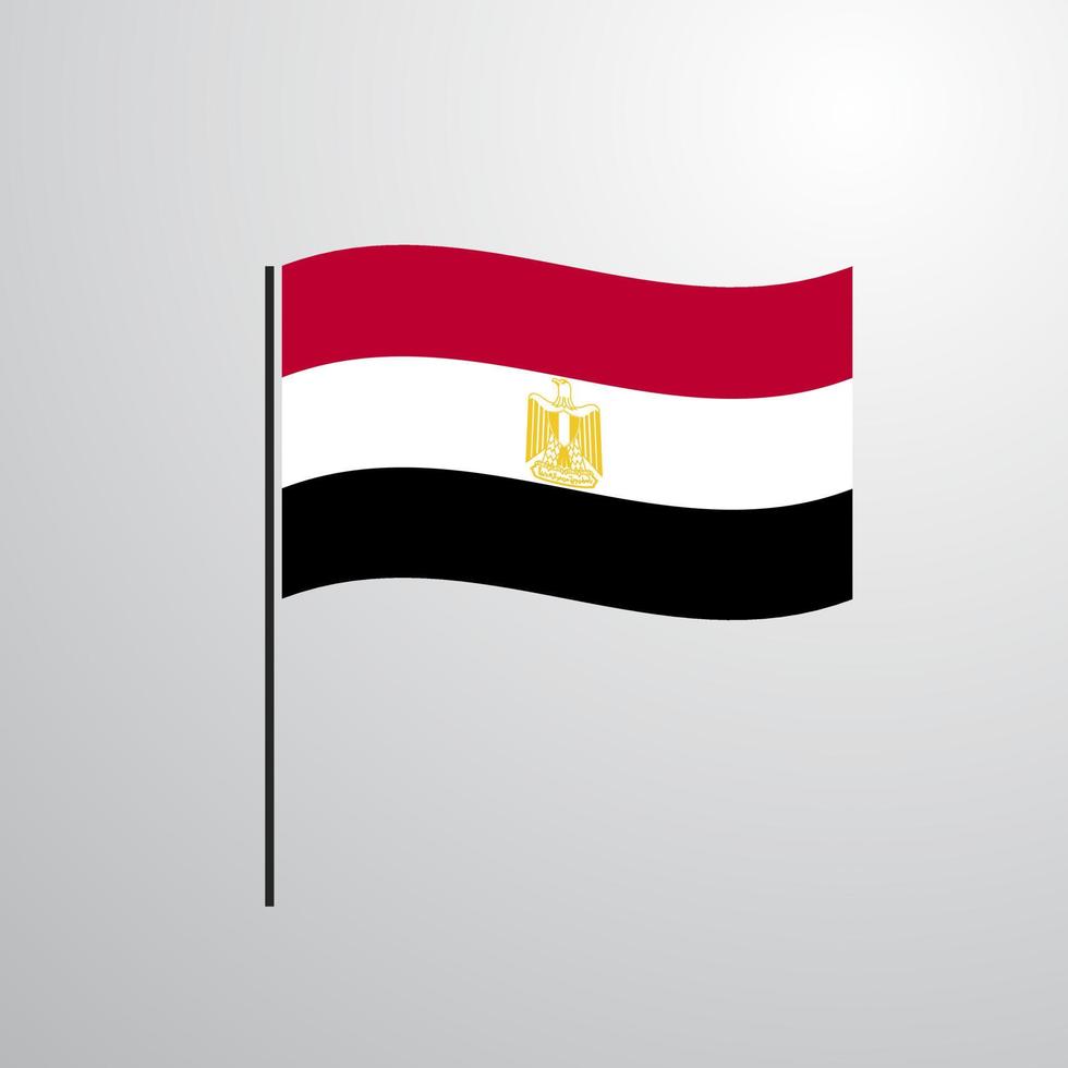 Ägypten wehende Flagge vektor