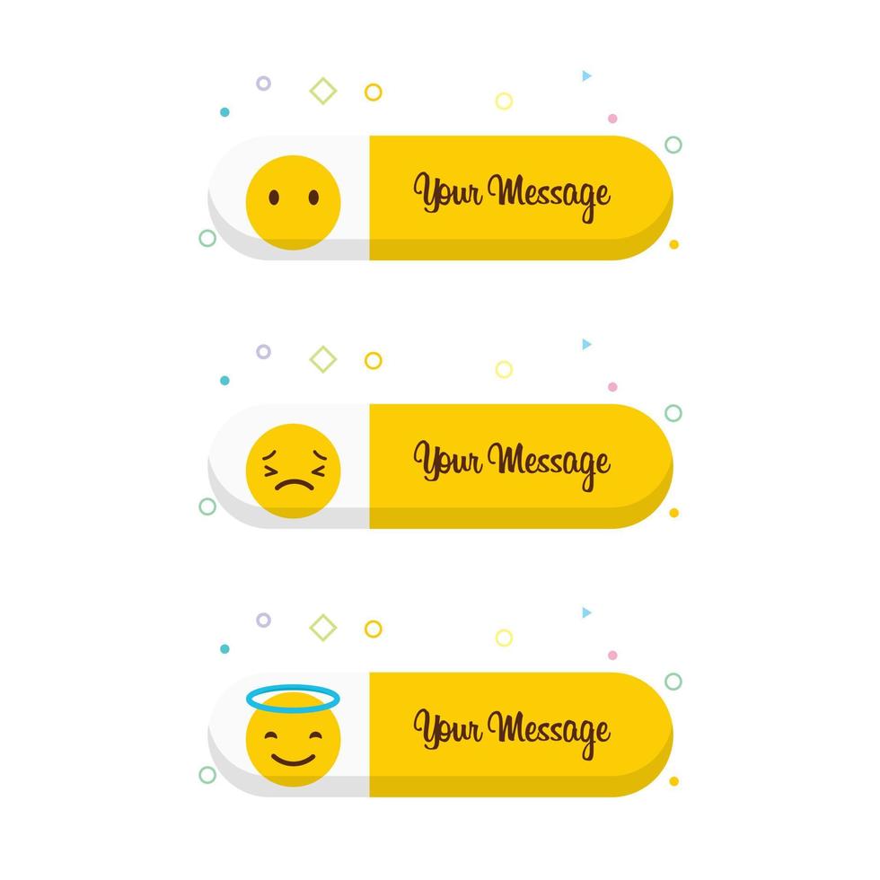 emoji med din meddelande design vektor