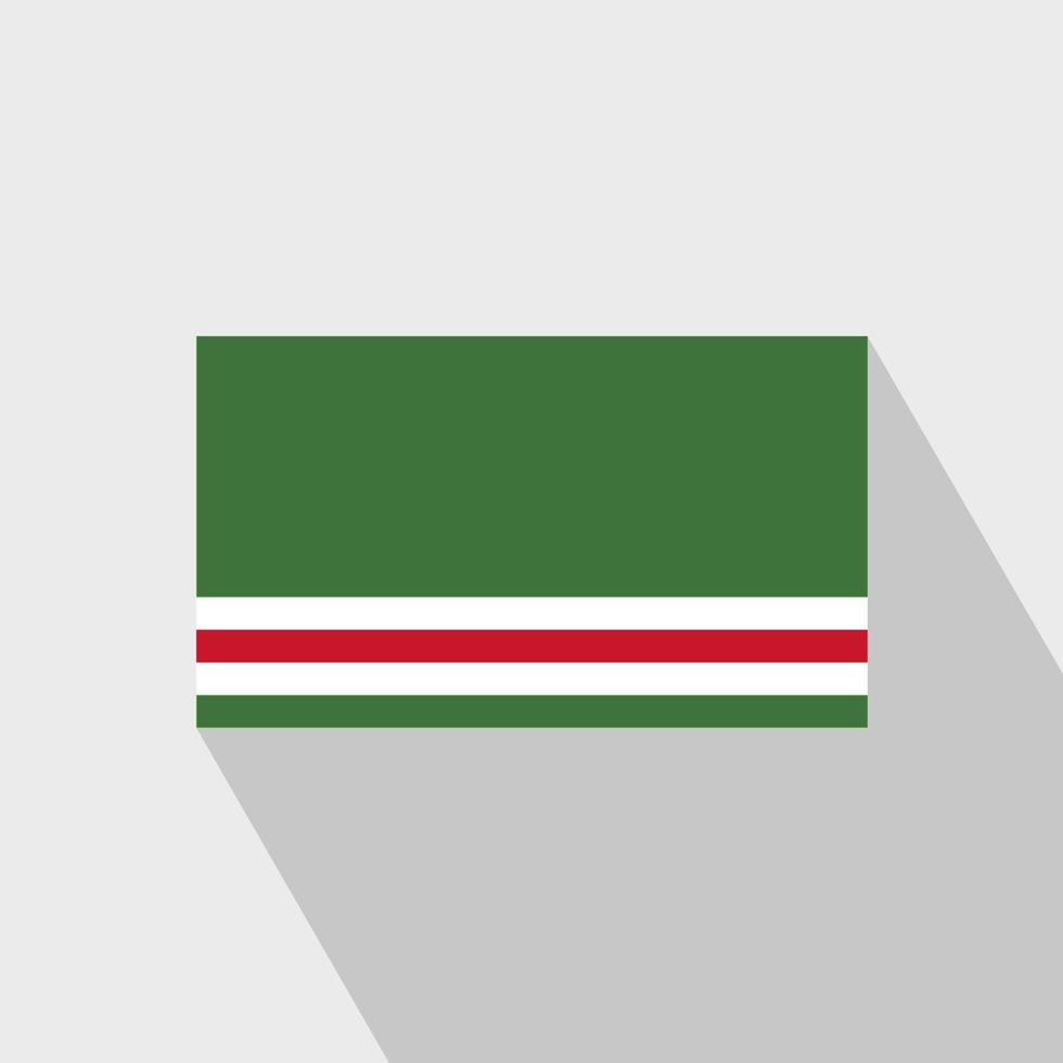 tschetschenische republik lchkeria flag langer schatten designvektor vektor