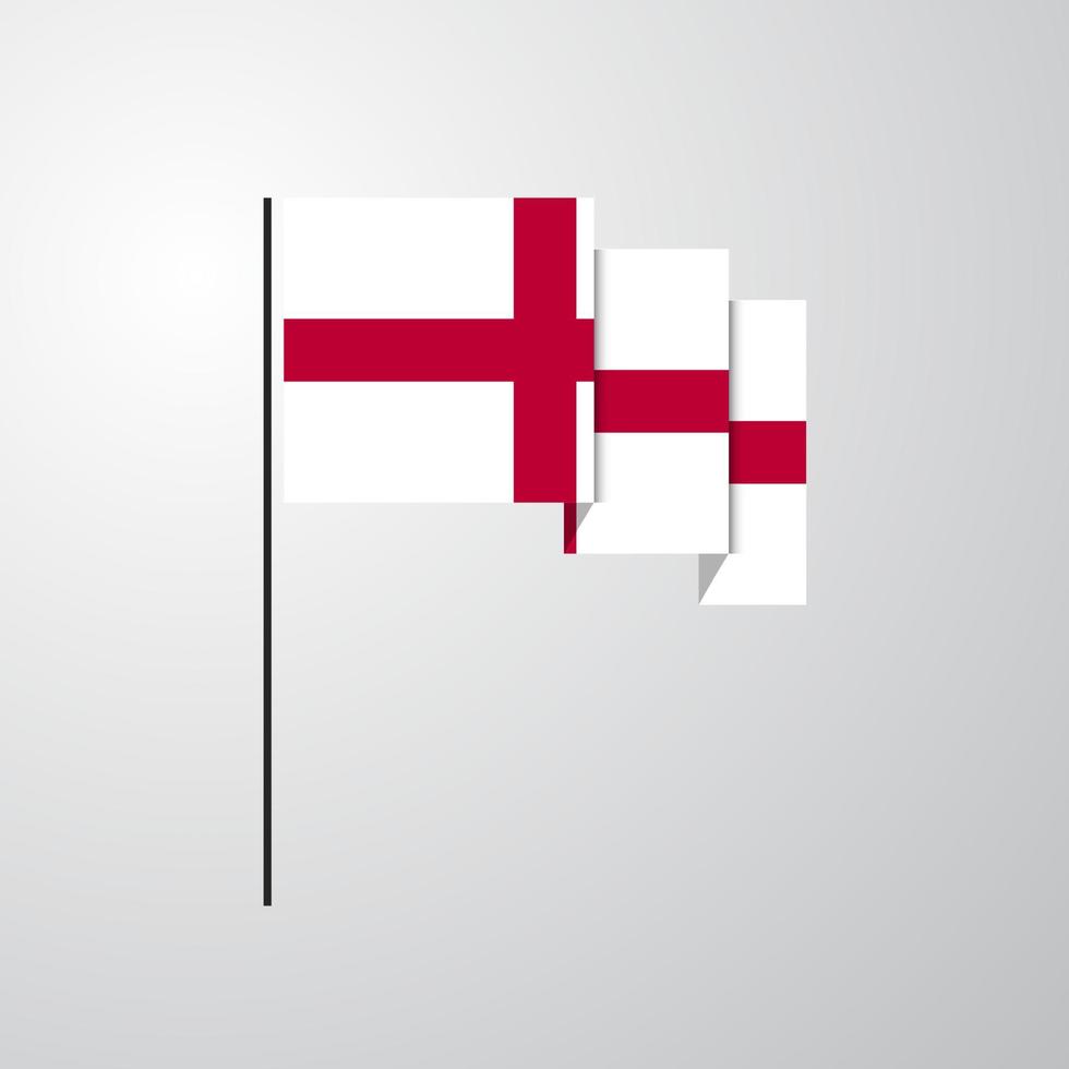 england wehende flagge kreativer hintergrund vektor