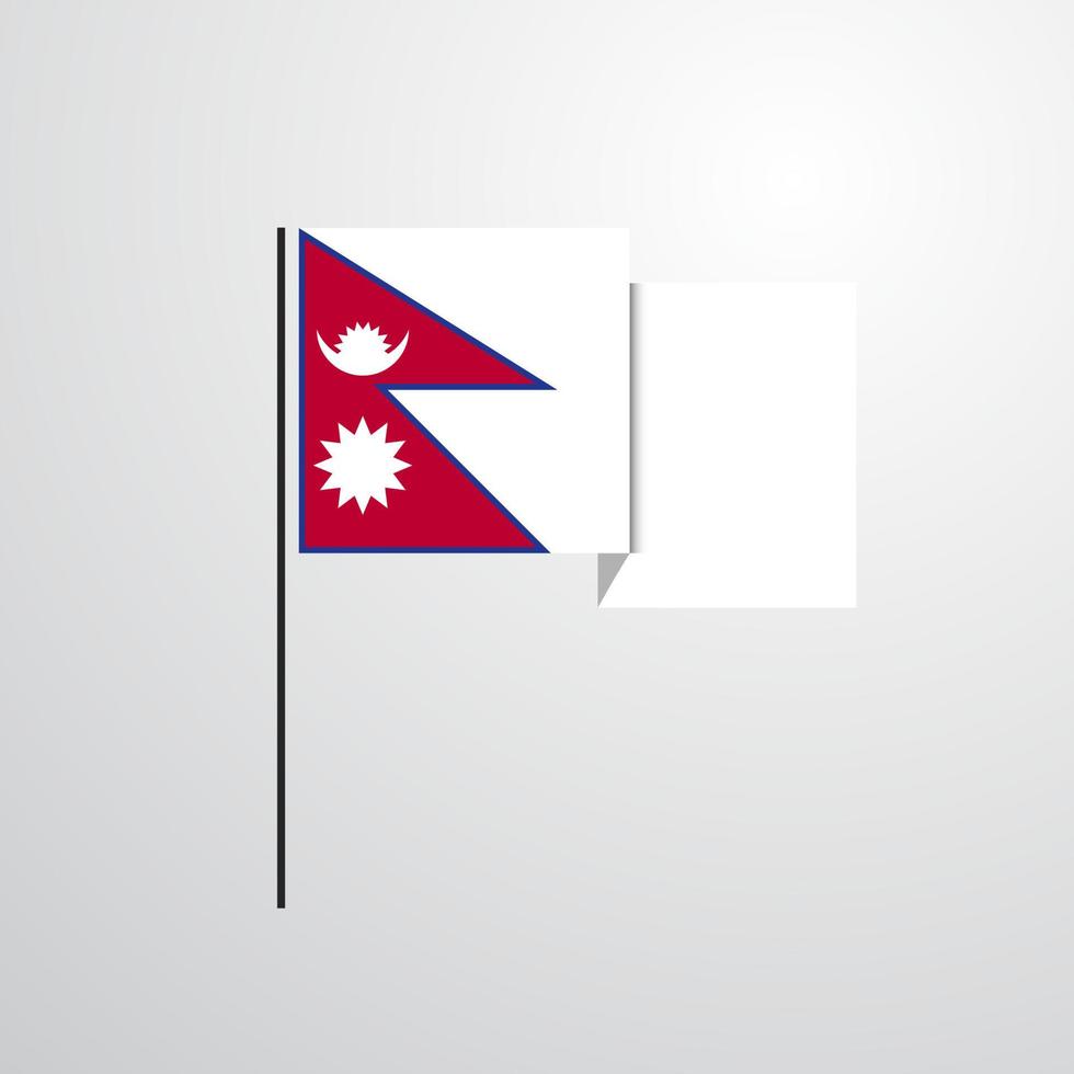 nepal vinka flagga design vektor