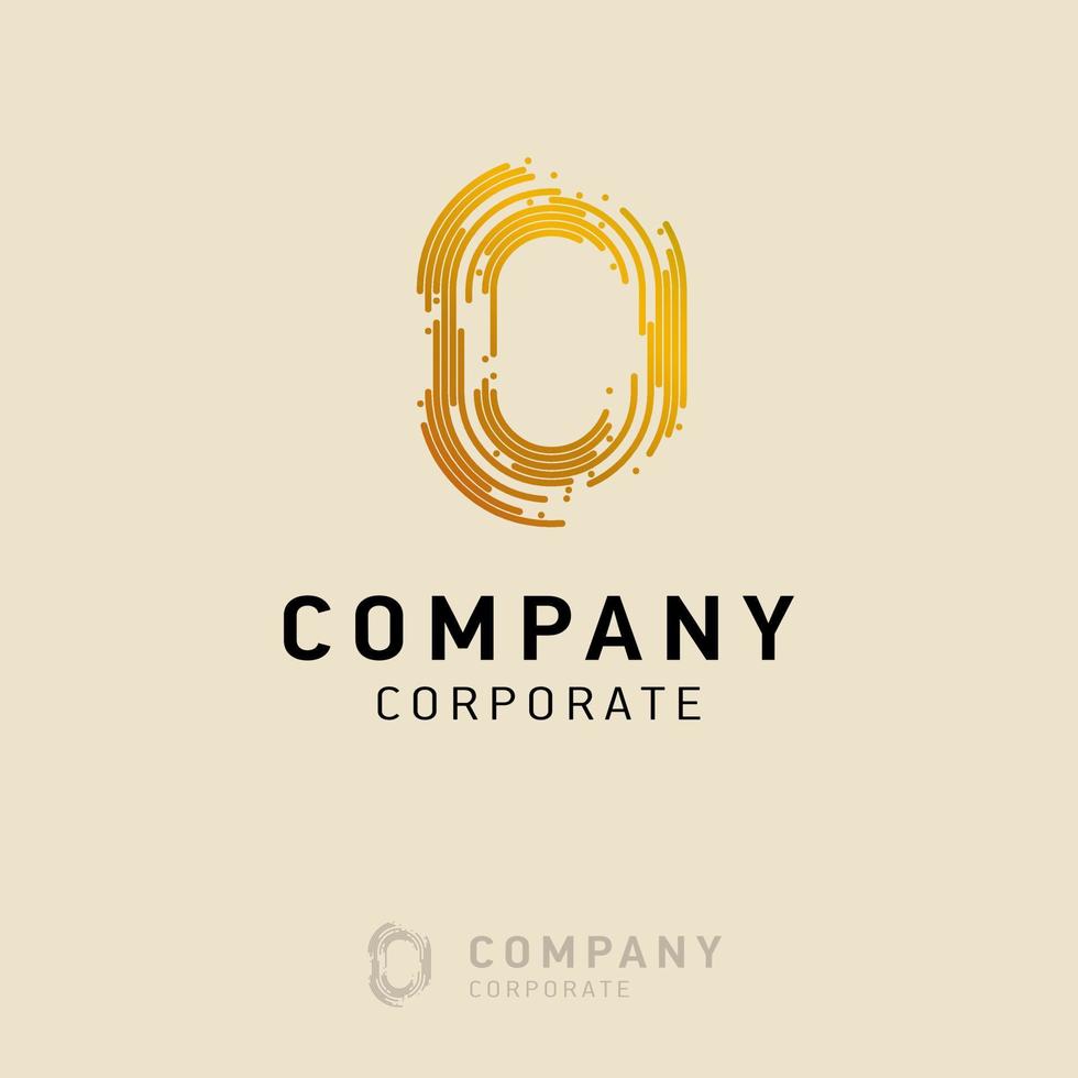 0 företag logotyp design vektor med vit bakgrund