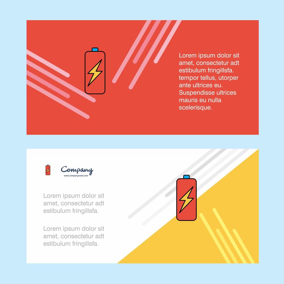 Batterieaufladung abstrakte Corporate Business Banner Vorlage horizontale Werbebanner vektor