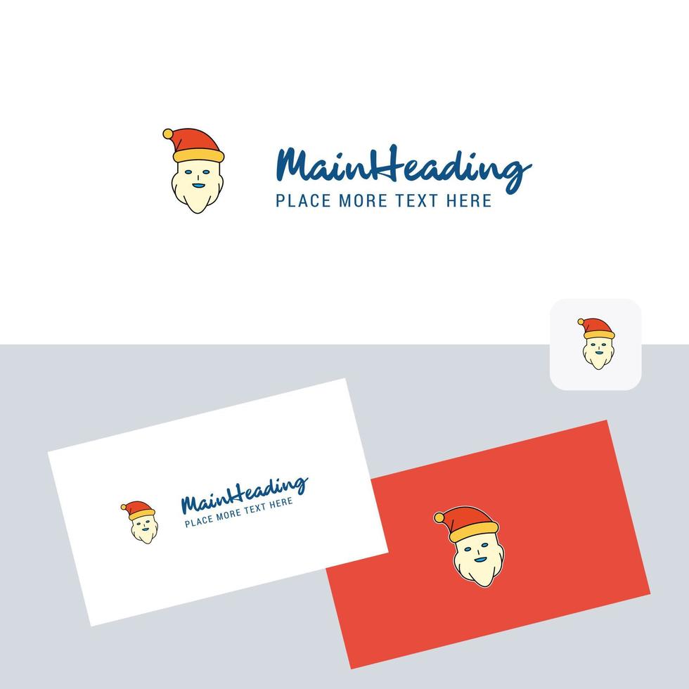 Weihnachtsmann-Vektor-Logo mit Visitenkartenvorlage eleganter Corporate-Identity-Vektor vektor