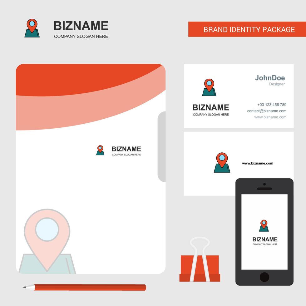 Standort Business Logo File Cover Visitenkarte und mobile App Design Vector Illustration