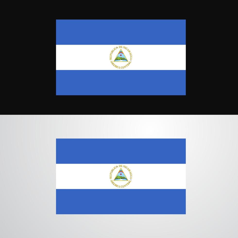 nicaragua flagga baner design vektor