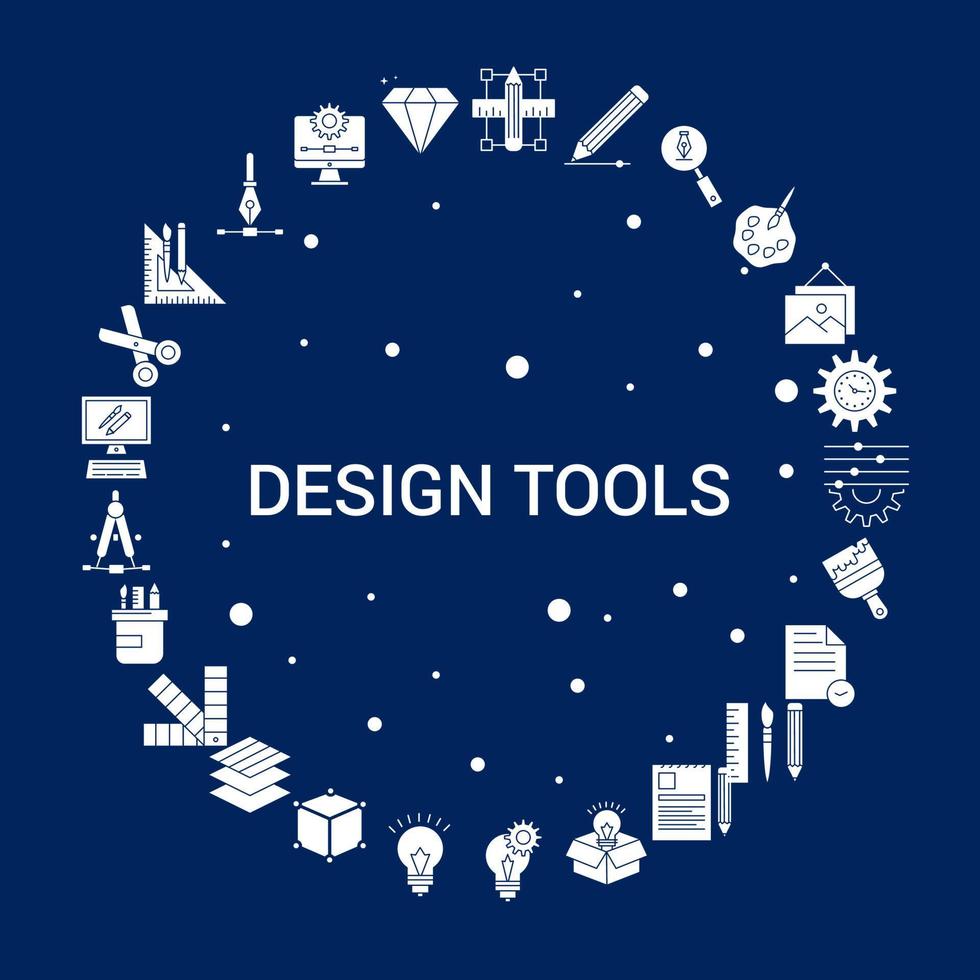 kreativ design verktyg ikon bakgrund vektor