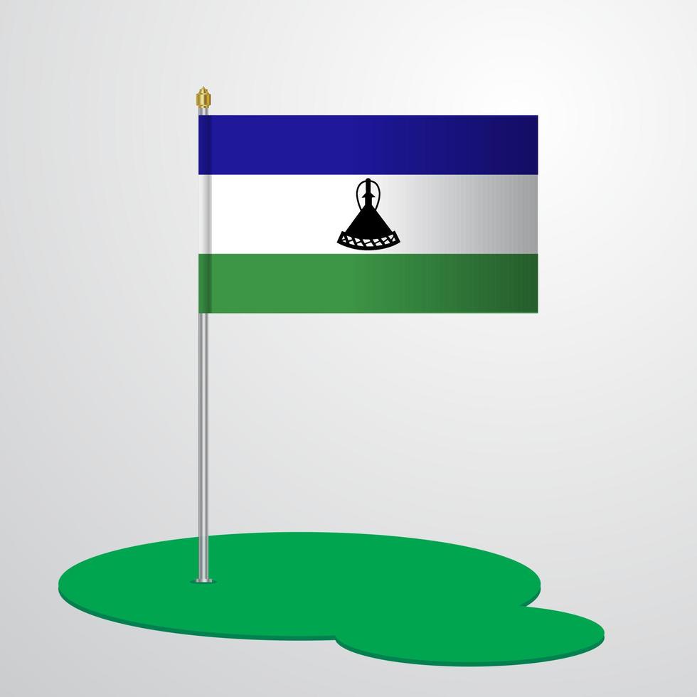 Lesotho-Fahnenmast vektor