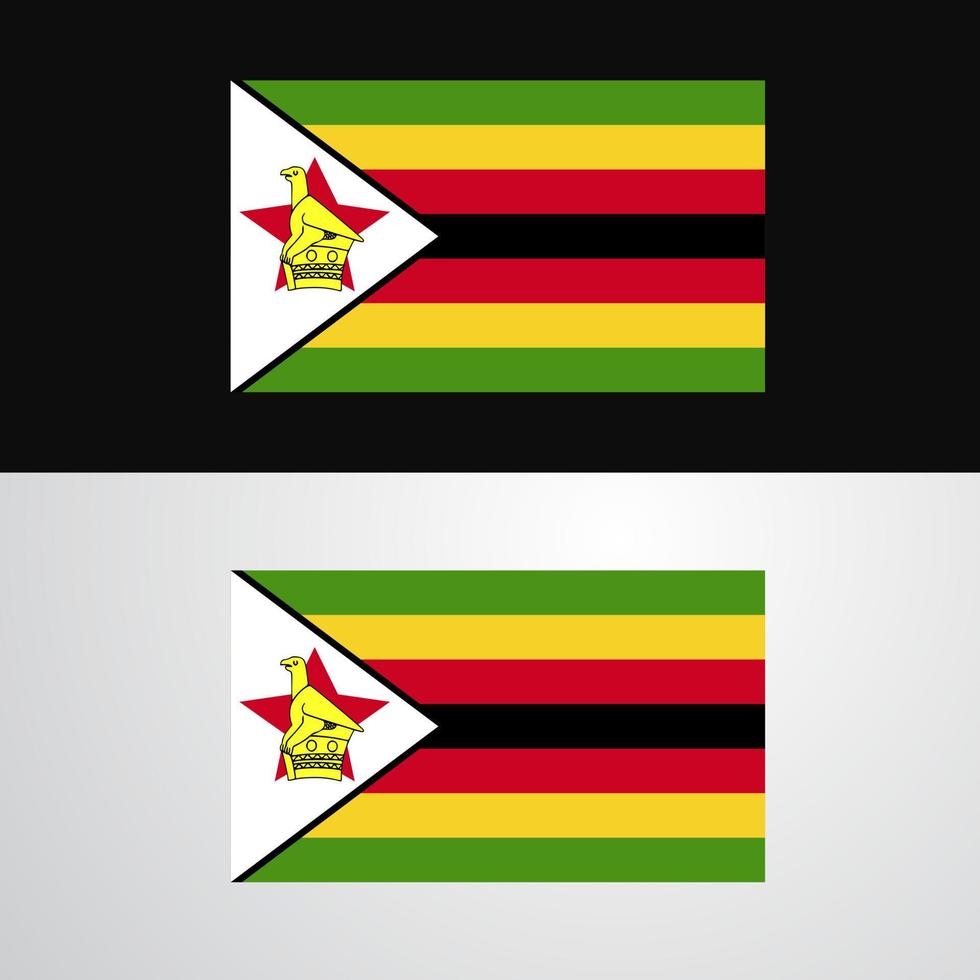 zimbabwe flagga baner design vektor