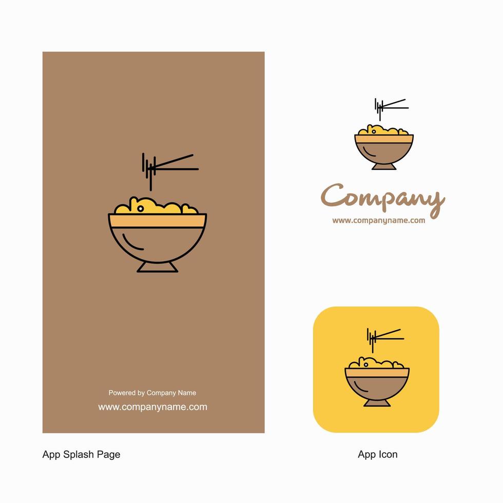 Bowl Firmenlogo App-Symbol und Splash-Page-Design kreative Business-App-Designelemente vektor