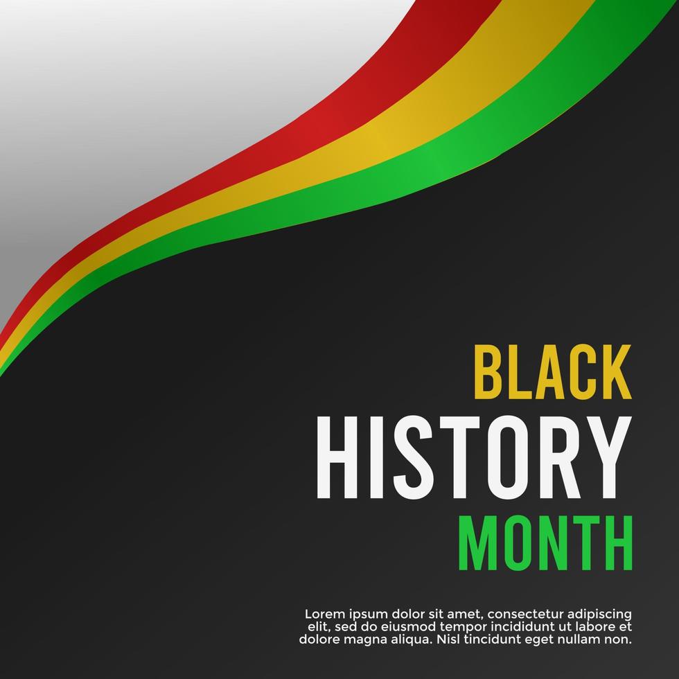 enkel svart historia månad affisch lämplig för social media posta, kampanj, försäljning, hälsning kort, och Mer vektor