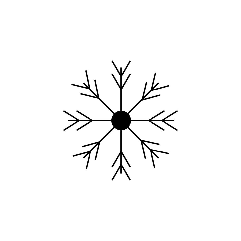 Schneeflocken-Symbol-Illustrationsvektor vektor