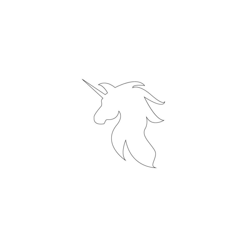 Einhorn-Symbol-Illustrationsvektor vektor