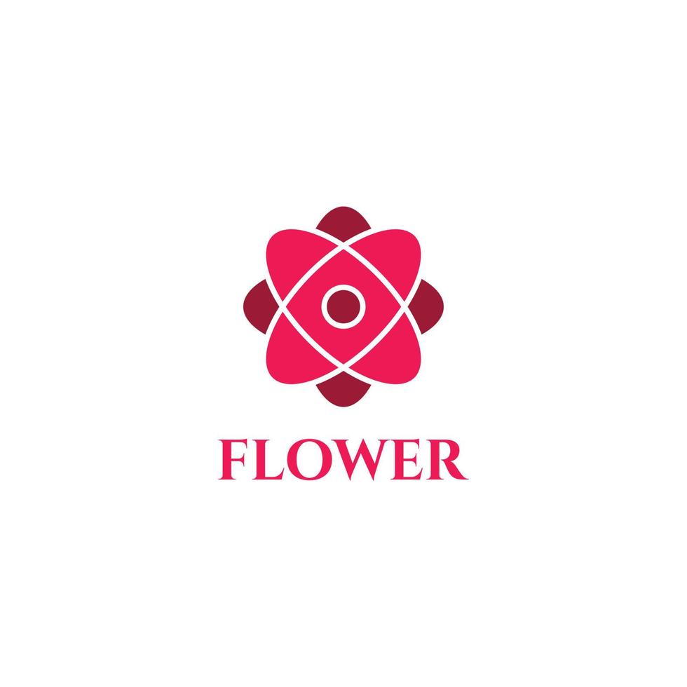 elegantes, modernes Blumen-Logo-Design vektor