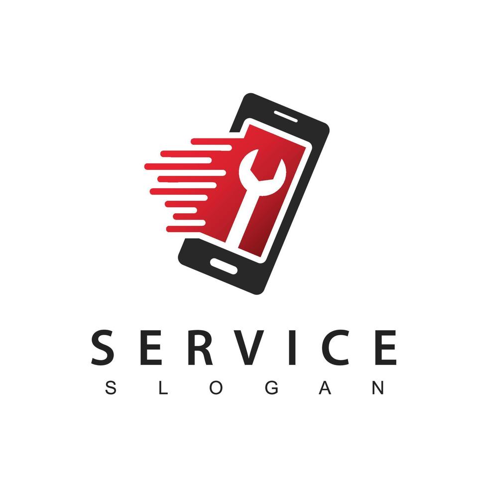 Logo-Design-Vorlage für mobilen schnellen Service und Reparatur, Telefon-Logo vektor