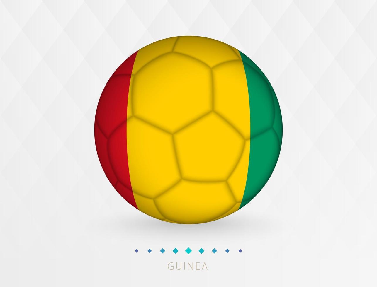 fotboll boll med guinea flagga mönster, fotboll boll med flagga av guinea nationell team. vektor