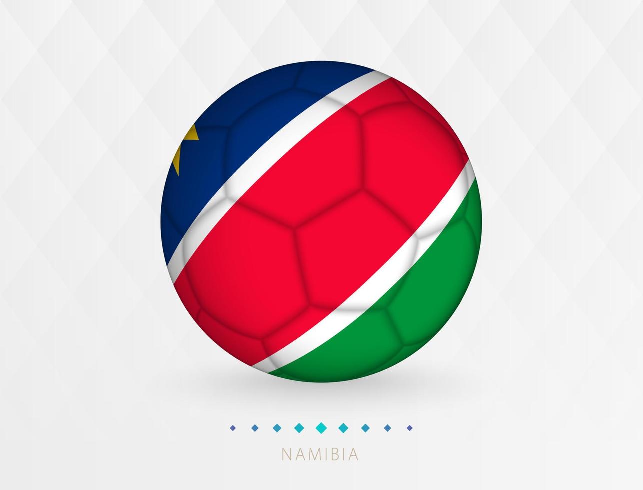 fotboll boll med namibia flagga mönster, fotboll boll med flagga av namibia nationell team. vektor