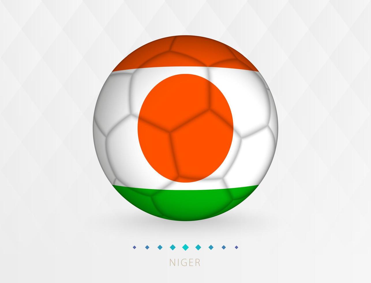 Fußball mit Niger-Flaggenmuster, Fußball mit Flagge der Niger-Nationalmannschaft. vektor