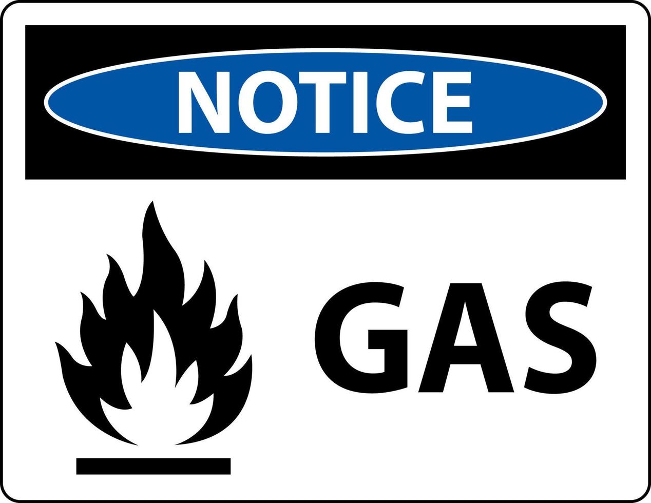 Symbol Hinweis Zeichen Gas auf weißem Hintergrund vektor