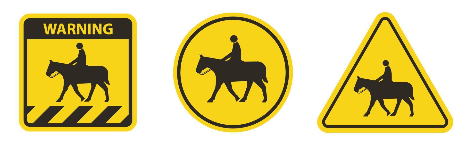 Pferdesymbolzeichen auf weißem Hintergrund vektor