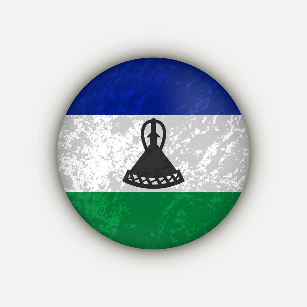 Land Lesotho. Lesotho-Flagge. Vektor-Illustration. vektor