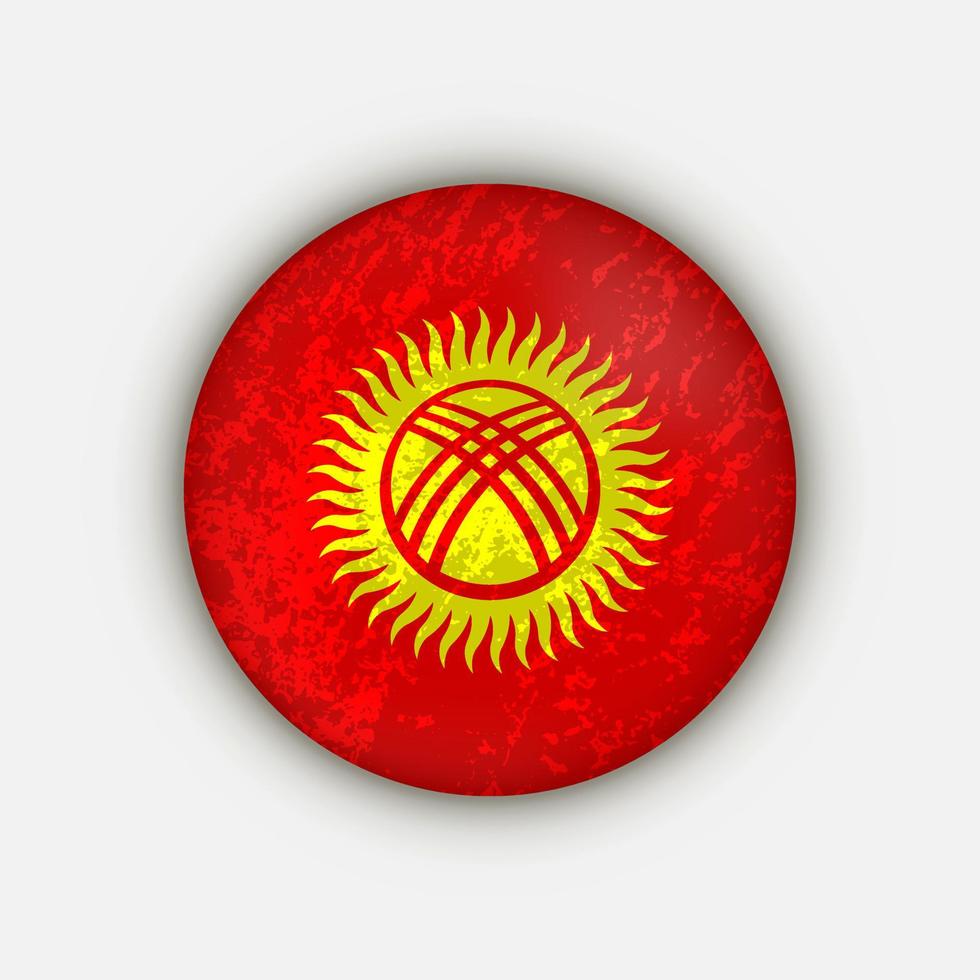 landet Kirgizistan. Kirgizistans flagga. vektor illustration.