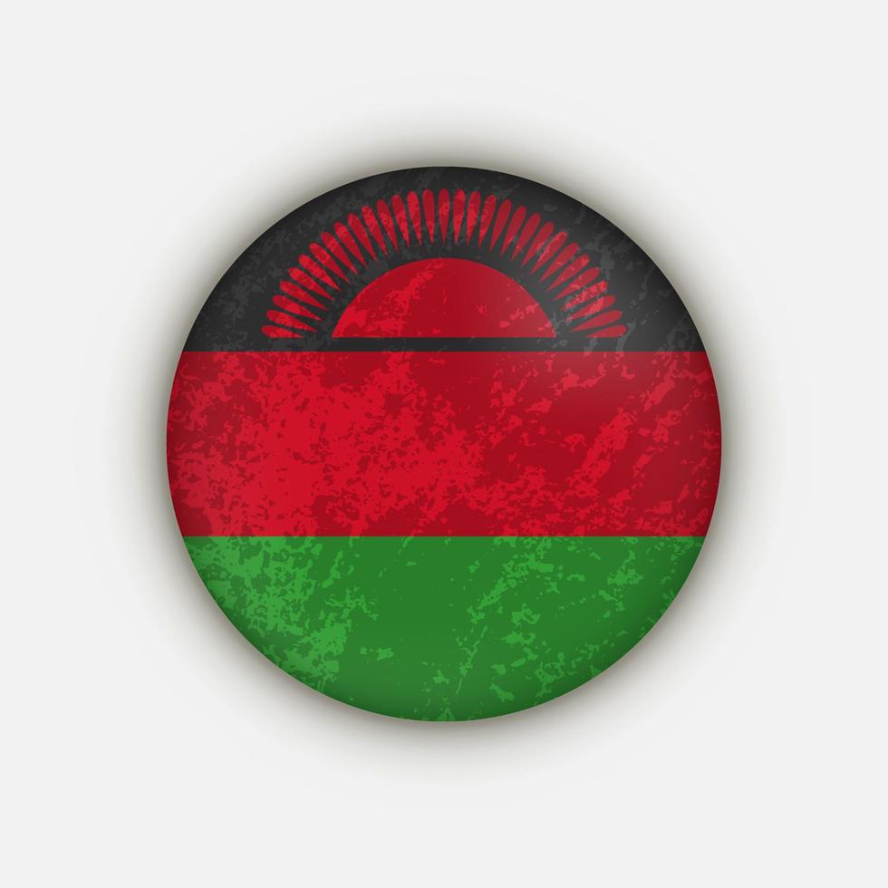 Land Malawi. Malawi-Flagge. Vektor-Illustration. vektor