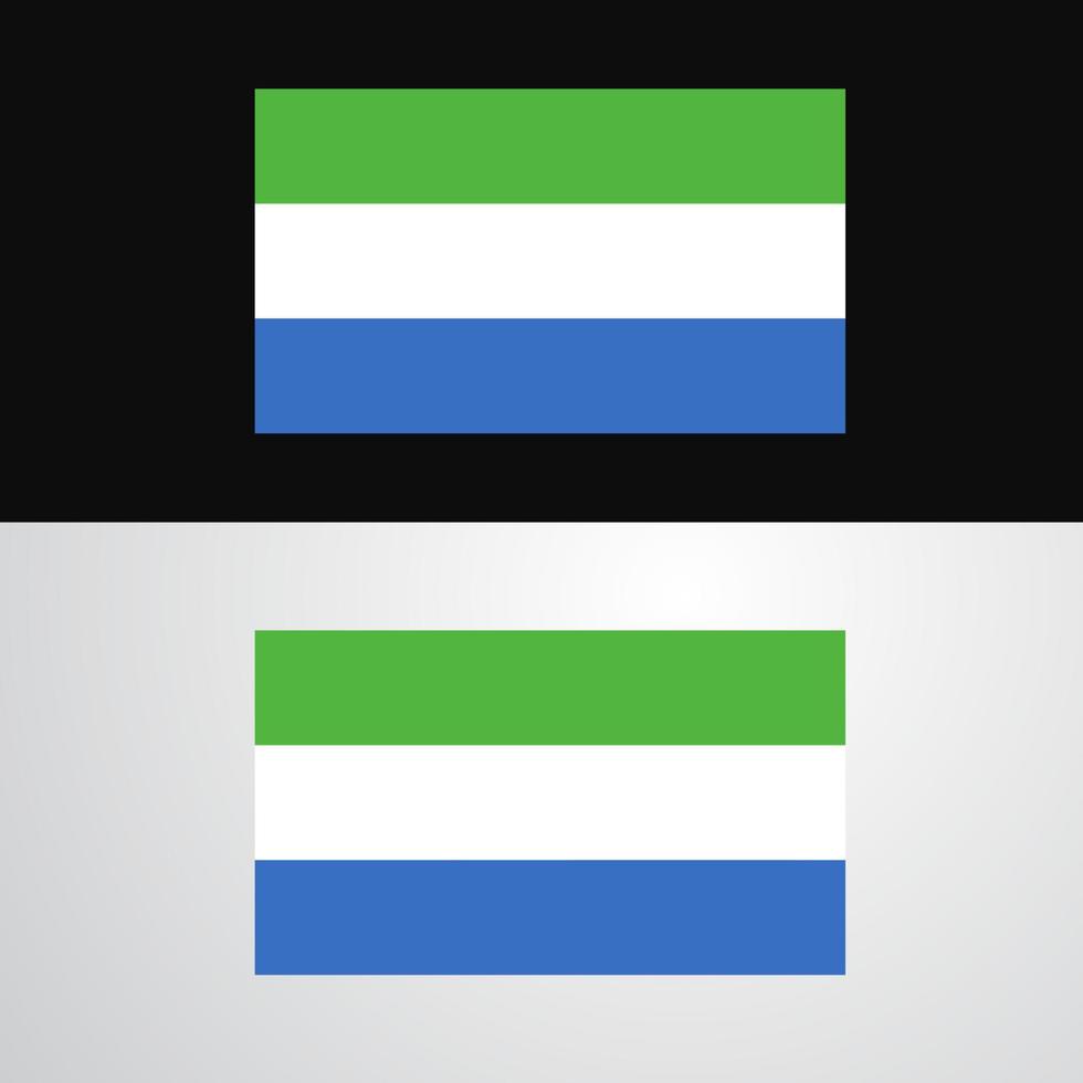 sierra leone flagga baner design vektor