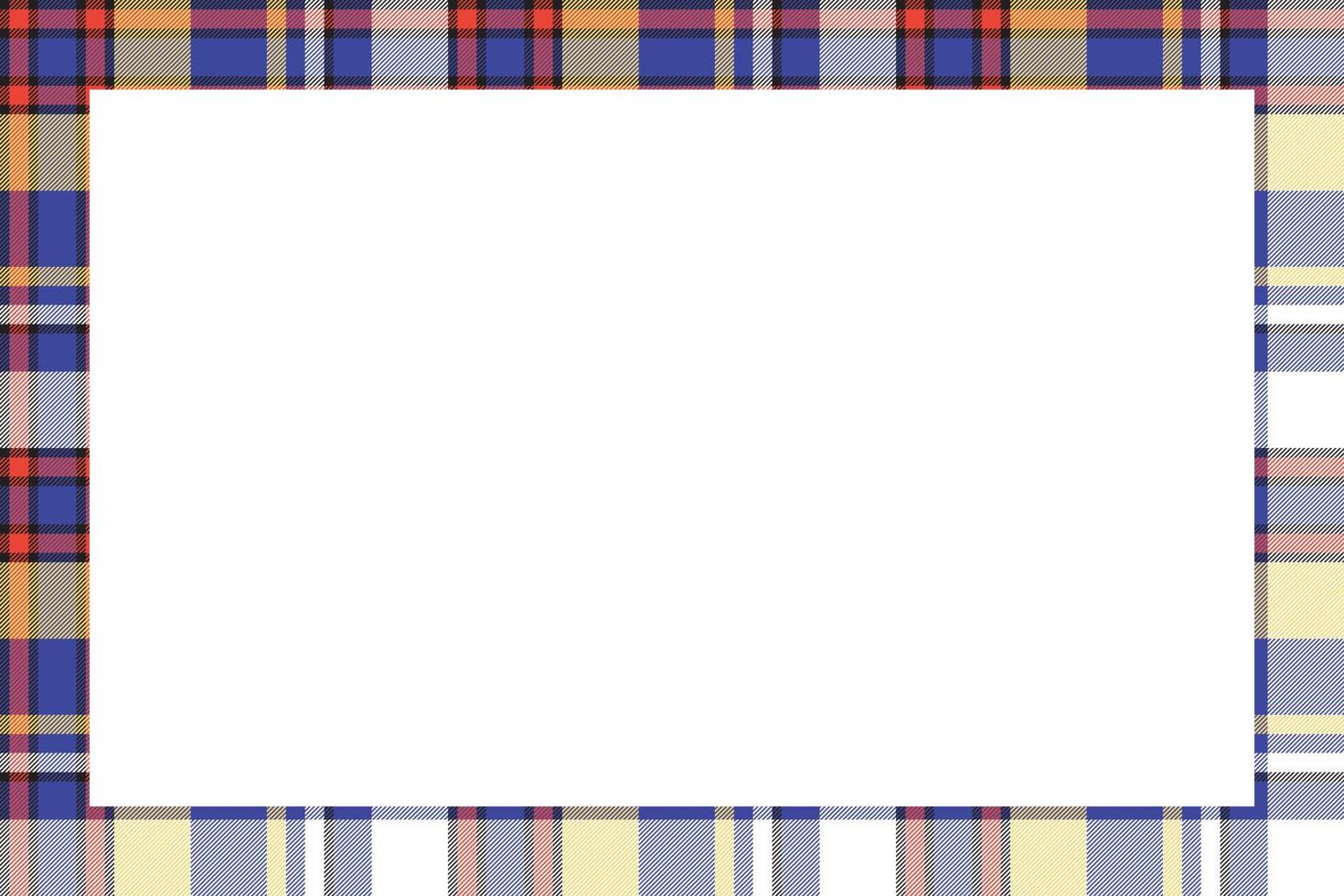 rektangel ram vektor årgång mönster design mall. gräns mönster pläd tyg textur. skott tartan bakgrund för collage konst, gif kort, handgjort hantverk.