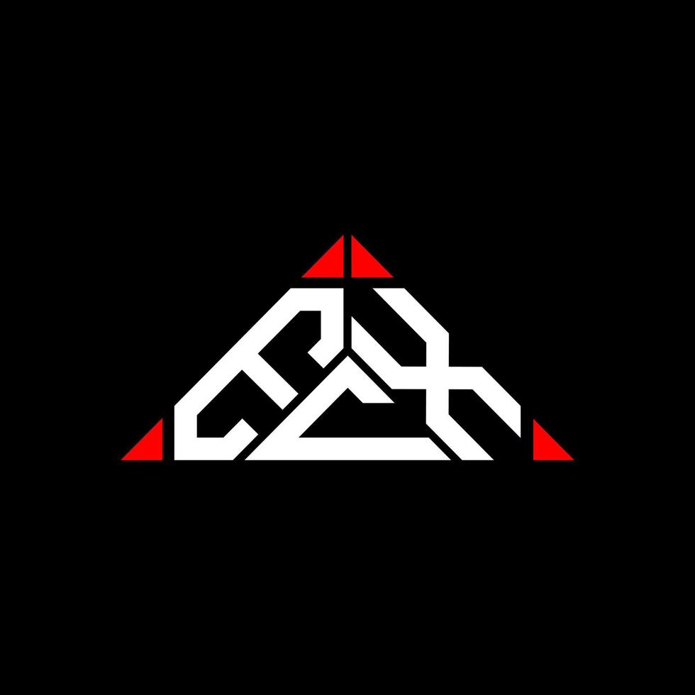 ecx brev logotyp kreativ design med vektor grafisk, ecx enkel och modern logotyp i runda triangel form.