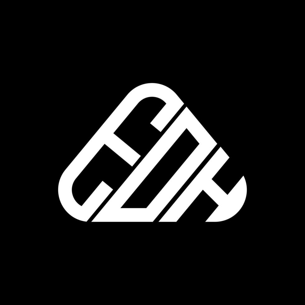 eoh brev logotyp kreativ design med vektor grafisk, eoh enkel och modern logotyp i runda triangel form.