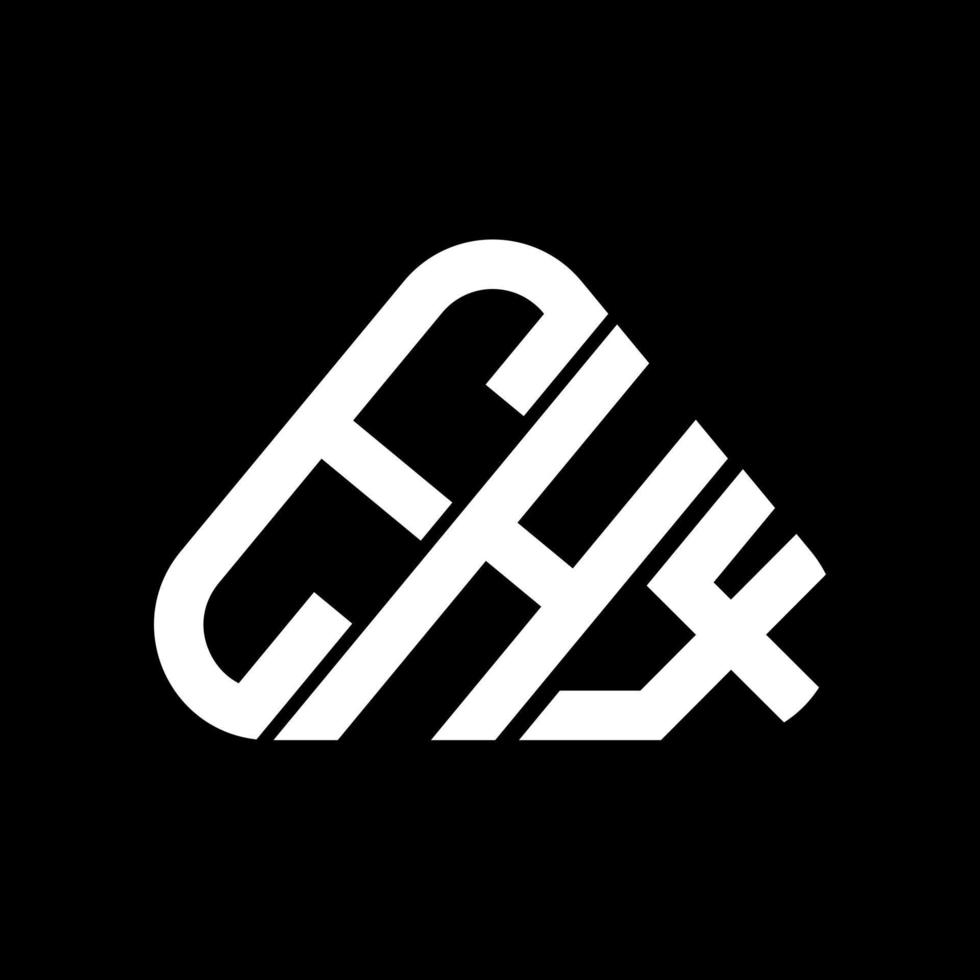 ehx Letter Logo kreatives Design mit Vektorgrafik, ehx einfaches und modernes Logo in runder Dreiecksform. vektor