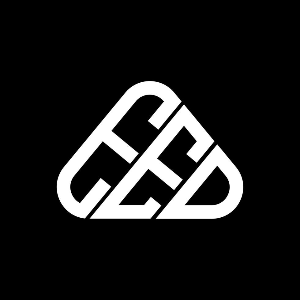 eed brev logotyp kreativ design med vektor grafisk, eed enkel och modern logotyp i runda triangel form.