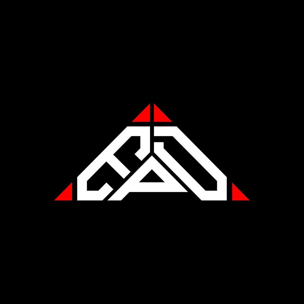 epd brev logotyp kreativ design med vektor grafisk, epd enkel och modern logotyp i runda triangel form.
