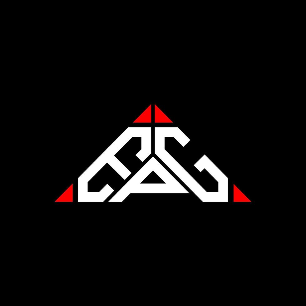 epg brev logotyp kreativ design med vektor grafisk, epg enkel och modern logotyp i runda triangel form.