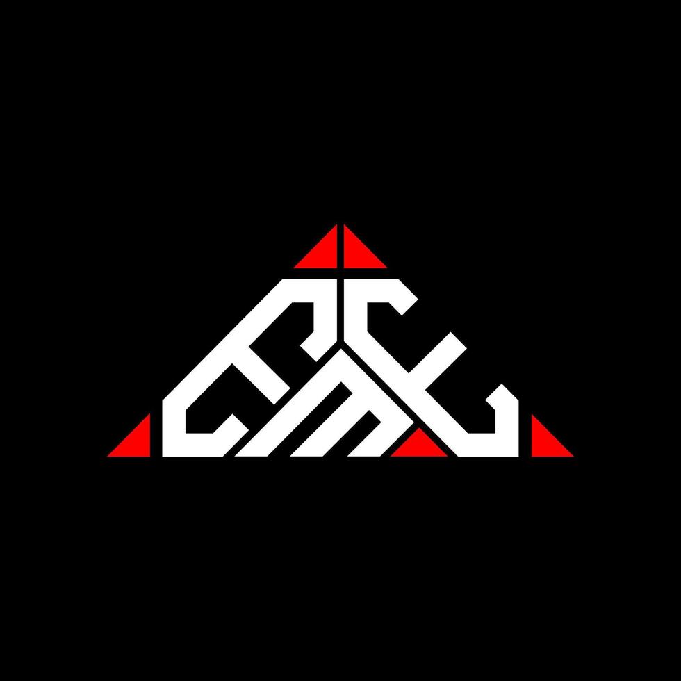 Eme Letter Logo kreatives Design mit Vektorgrafik, Eme einfaches und modernes Logo in runder Dreiecksform. vektor