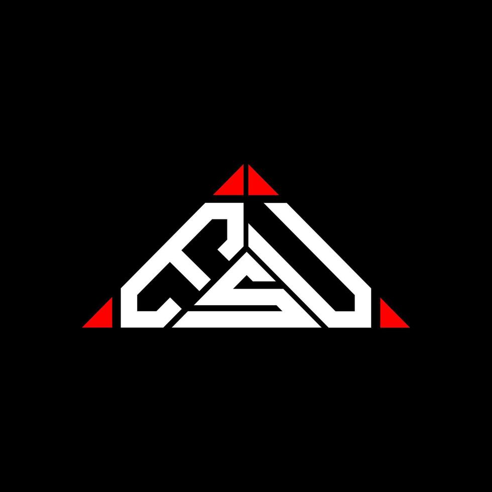 esu brev logotyp kreativ design med vektor grafisk, esu enkel och modern logotyp i runda triangel form.