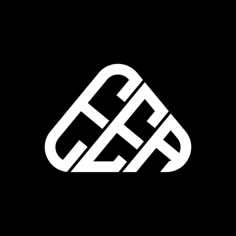 eea brev logotyp kreativ design med vektor grafisk, eea enkel och modern logotyp i runda triangel form.