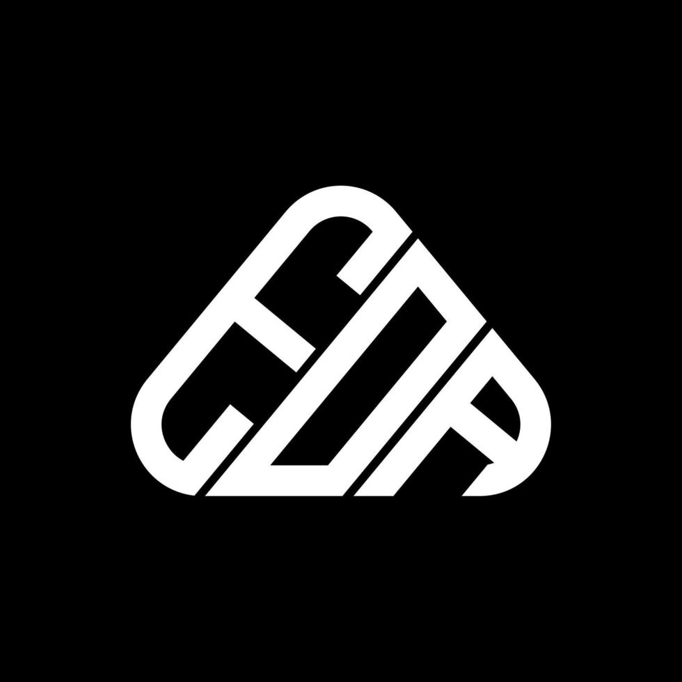 Eoa Letter Logo kreatives Design mit Vektorgrafik, Eoa einfaches und modernes Logo in runder Dreiecksform. vektor