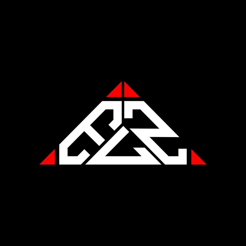 Elz Letter Logo kreatives Design mit Vektorgrafik, Elz einfaches und modernes Logo in runder Dreiecksform. vektor