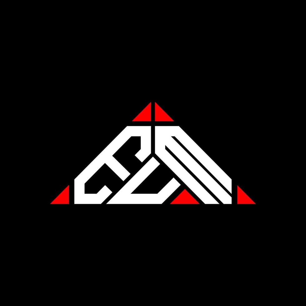 eum brev logotyp kreativ design med vektor grafisk, eum enkel och modern logotyp i runda triangel form.