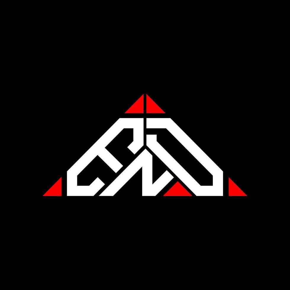 slutet brev logotyp kreativ design med vektor grafisk, slutet enkel och modern logotyp i runda triangel form.